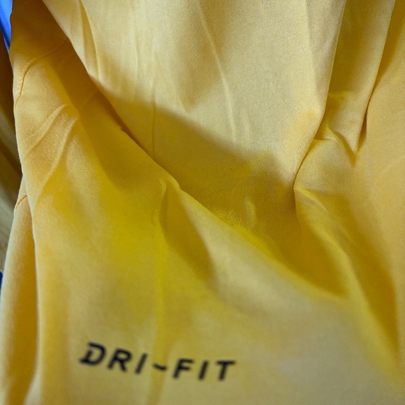 2 New Nike Dri Fit yellow long sleeve t-shirts various sizes - Picture 2 of 4